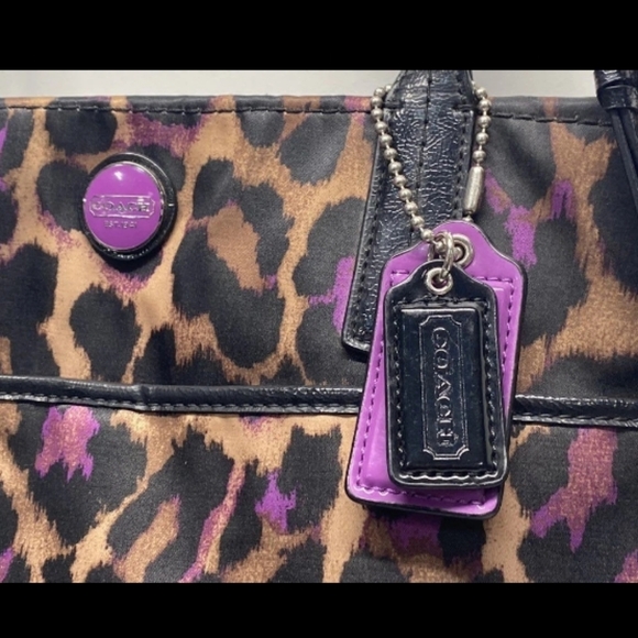 Coach-Signture Ocelet Leopard Print Tote Bag ππ€ - Picture 4 of 10